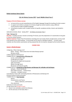 British Institutes Roma Salario CLIL Art History Courses 2017 Level
