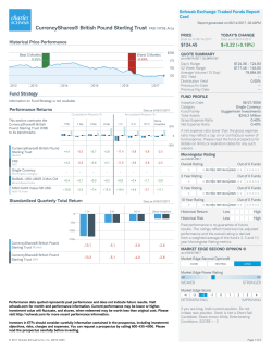 CurrencyShares&reg; British Pound Sterling Trust