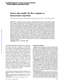 Factors that modify the flow response to