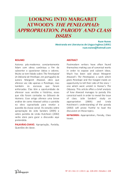 looking into margaret atwood`s the penelopiad: parody