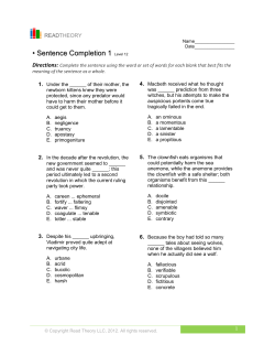 Sentence Completion 1 - English for Everyone