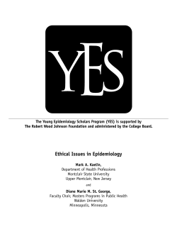 Ethical Issues in Epidemiology