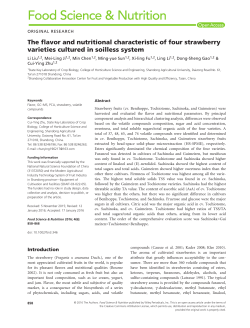 The flavor and nutritional characteristic of four strawberry varieties