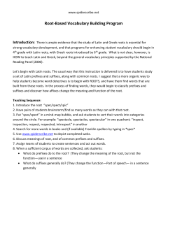 Root-Based Vocabulary Building Program