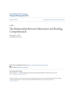 The Relationship Between Motivation and Reading Comprehension