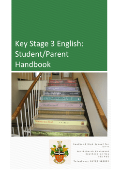 Key Stage 3 English: Student/Parent Handbook