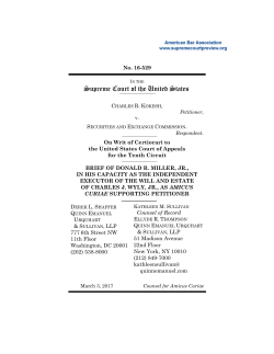 Brief for Donald R. Miller, Jr., In His Capacity as the