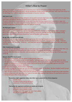 Hitler`s Rise to Power