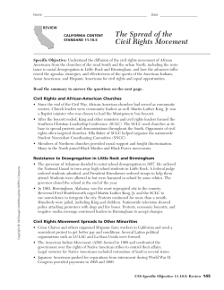 The Spread of the Civil Rights Movement - roadrunner-ush