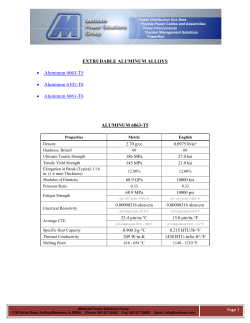 EXTRUDABLE ALUMINUM ALLOYS &bull; Aluminum 6063