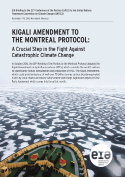 Kigali amendment to the montreal Protocol