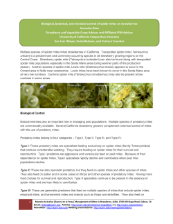 1 Biological, botanical, and microbial control of spider mites on