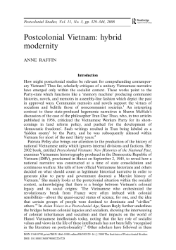Postcolonial Vietnam: hybrid modernity