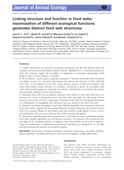 Linking structure and function in food webs: maximization of different