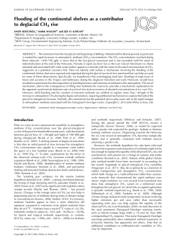 Flooding of the continental shelves as a contributor to deglacial CH4