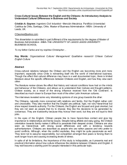 Cross-Cultural Issues Between the English and the