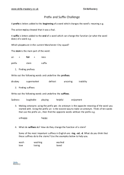 Prefix and Suffix Challenge