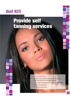 Provide self tanning services - Pearson Schools and FE Colleges