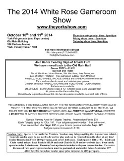 The 2014 White Rose Gameroom Show
