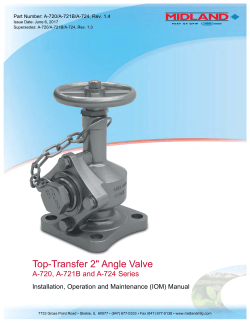 A-720/A-721B/A-724 2" Angle Valve IOM