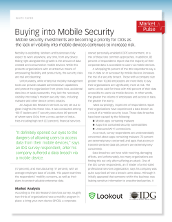 Buying into Mobile Security
