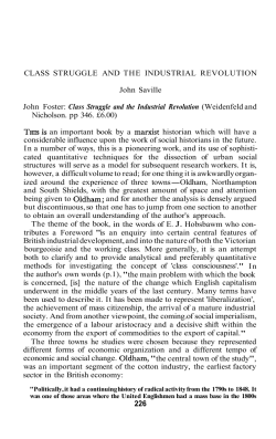Class Struggle and the Industrial Revolution