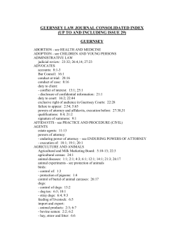 Guernsey Law Journal Consolidated Index