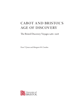 CABOT AND BRISTOL`S AGE OF DISCOVERY