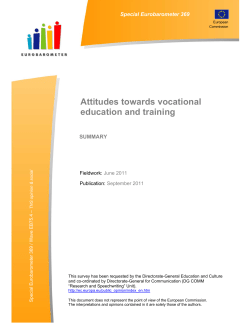Attitudes towards vocational education and training