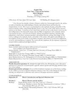 English 362e Uncle Tom`s Cabin and the Archive Adena Spingarn