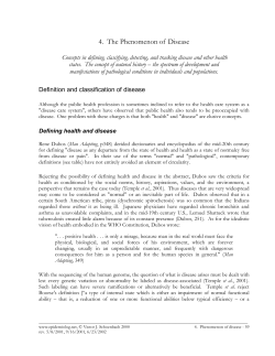 Phenomenon of disease