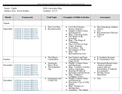 Month Framework Unit/Topic Examples of Skills/Activities