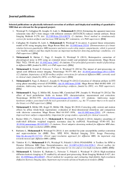 Peer-reviewed journal articles, most important
