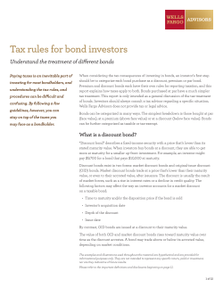 Tax rules for bond investors