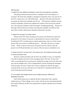 HW3 Solution 1. Explain the main differences between a short