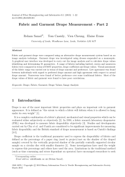 Fabric and Garment Drape Measurement