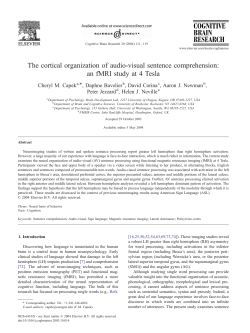 The cortical organization of audio-visual sentence comprehension