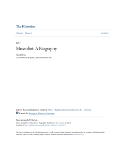 Mussolini: A Biography - La Salle University Digital Commons