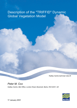 Description of the "TRIFFID" Dynamic Global Vegetation Model