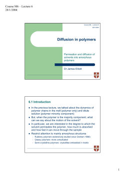 Diffusion in polymers