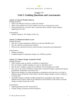 Guiding Questions and Assessments