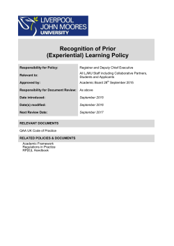 RPEL Policy - Liverpool John Moores University