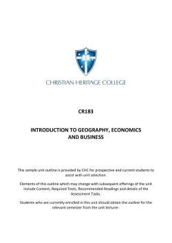 cr183 introduction to geography, economics and business