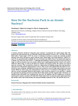 How Do the Nucleons Pack in an Atomic Nucleus?