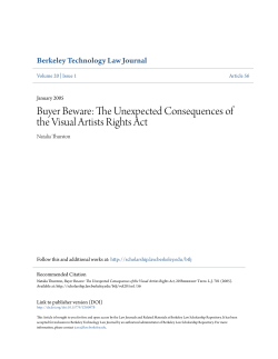 Buyer Beware: The Unexpected Consequences of the Visual Artists