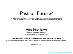 Past or Future: A Never Ending Story of CFD Algorithm Development