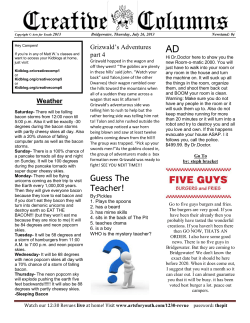 Friday - Arts for Youth