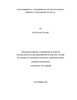 Consumerism as a determinant of multinational