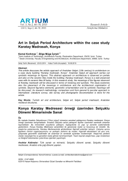 Art in Seljuk Period Architecture within the case study