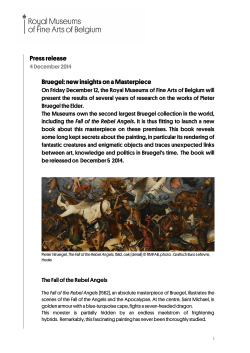 Press release Bruegel: new insights on a Masterpiece